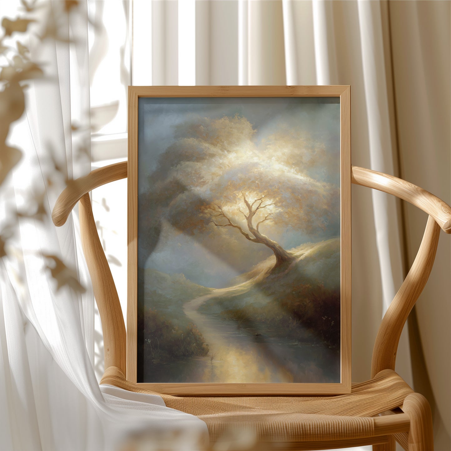 Ancient Oak Bends With Time