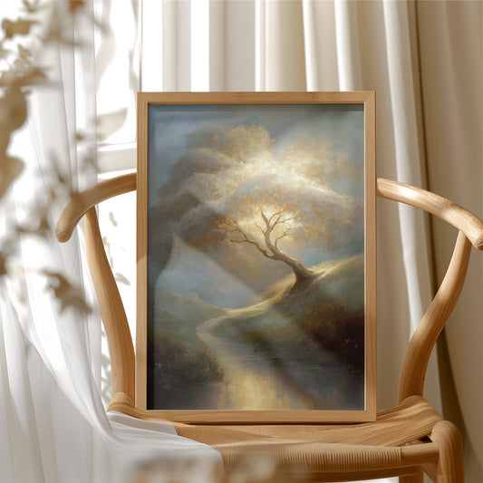 Ancient Oak Bends With Time