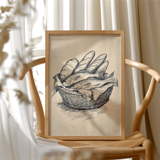 Morning Catch In Rustic Lines