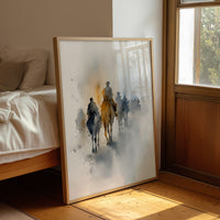 Riders Vanish Into Morning Haze