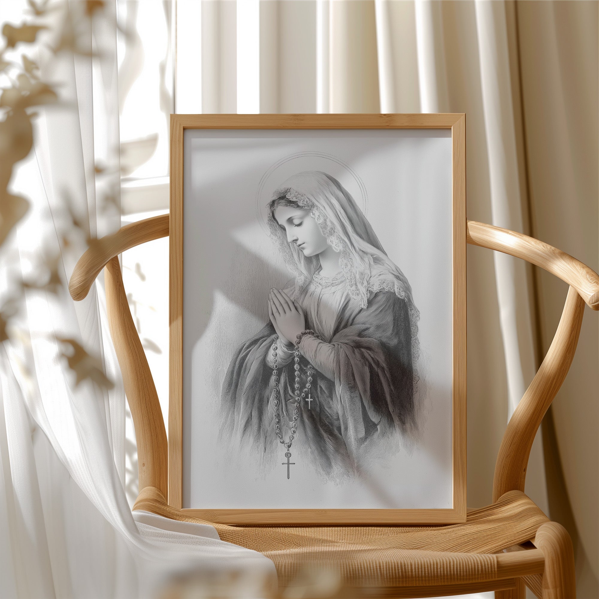 Quiet Prayer On Rustic Wood