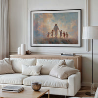 Children Walk Into Golden Light