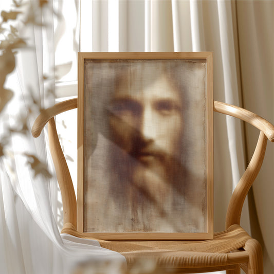 Faded Canvas On Rustic Wood