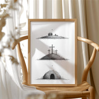 Nativity Told In Three Hills