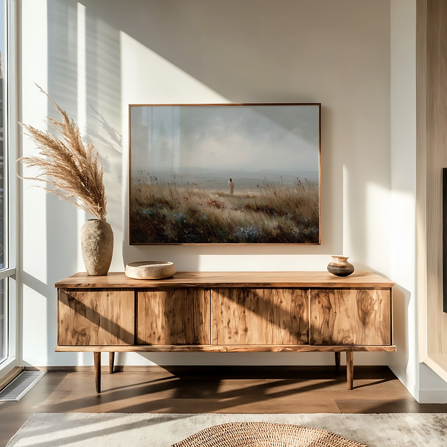 Solitude Calls Across Misty Fields