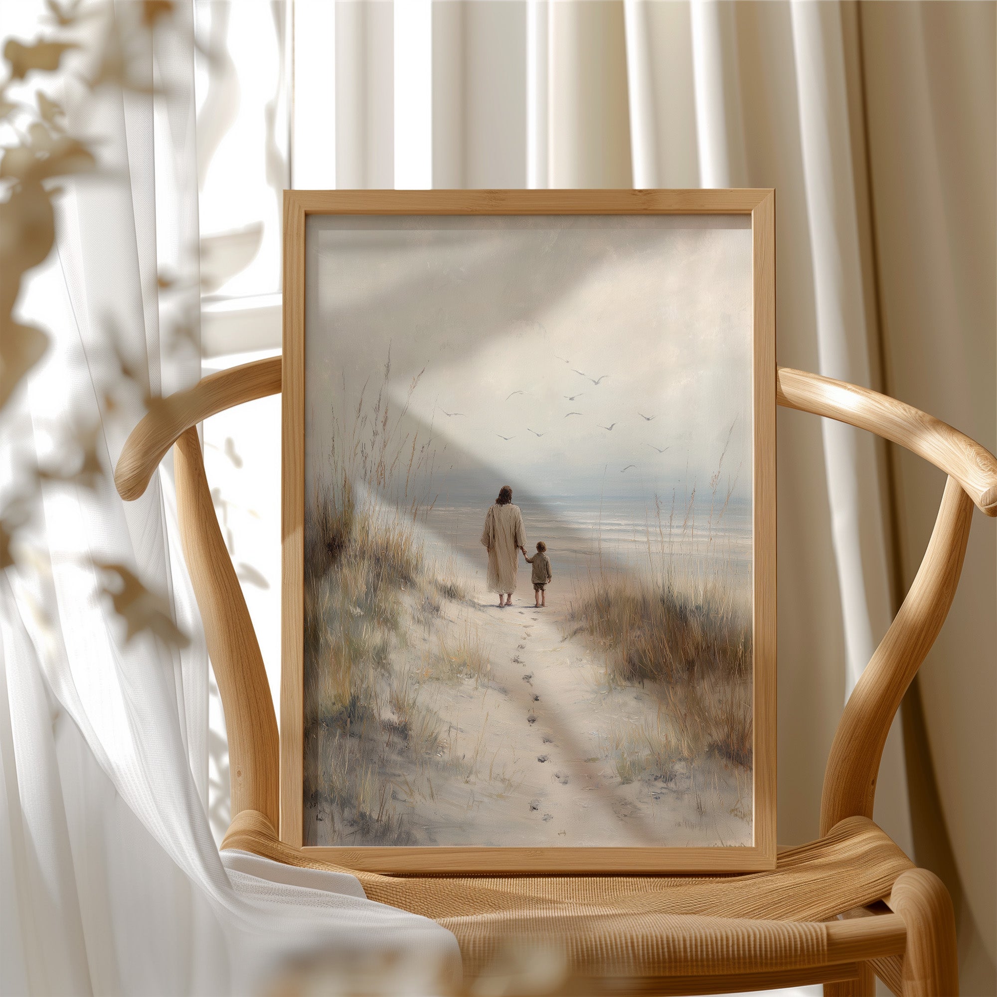 Footprints Lead To Ocean Promise