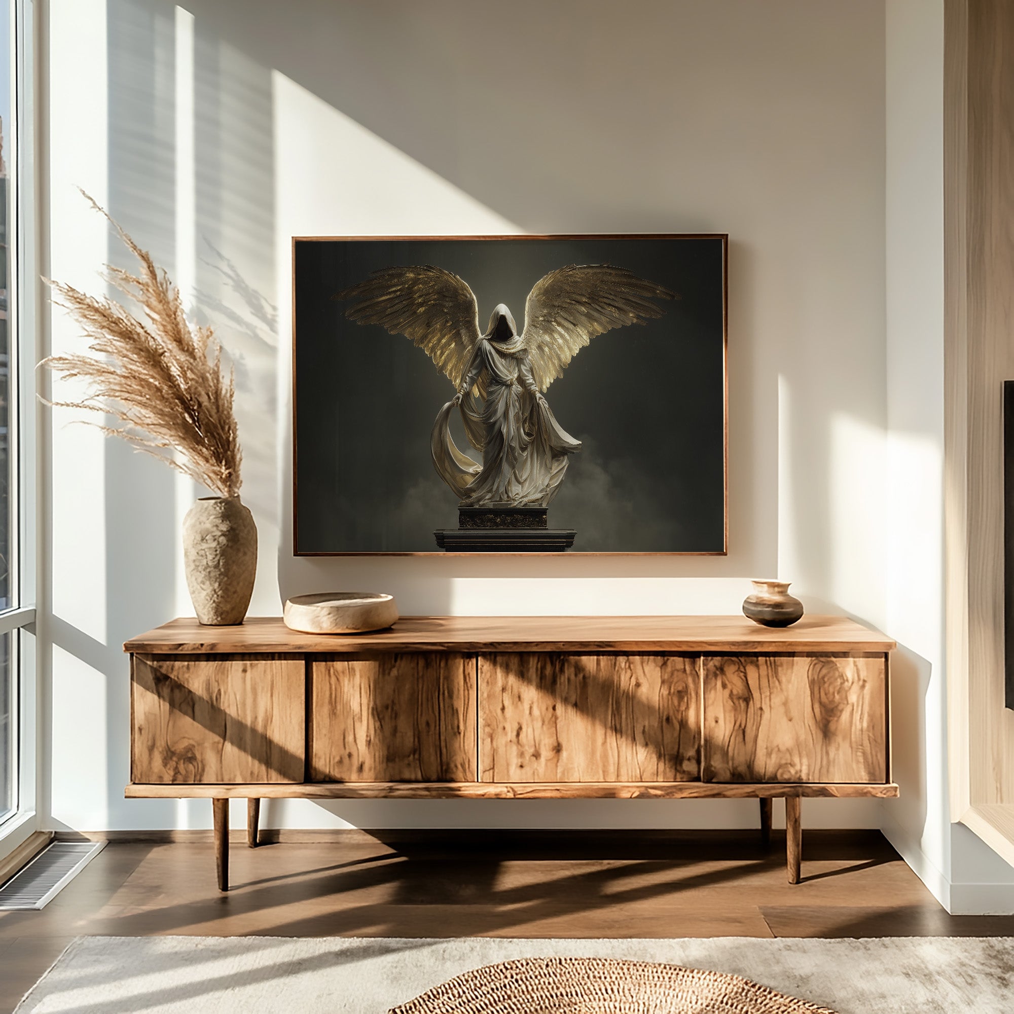 Wings Ascend From Ancient Stone