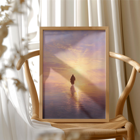 Solitary Path Into Golden Waters