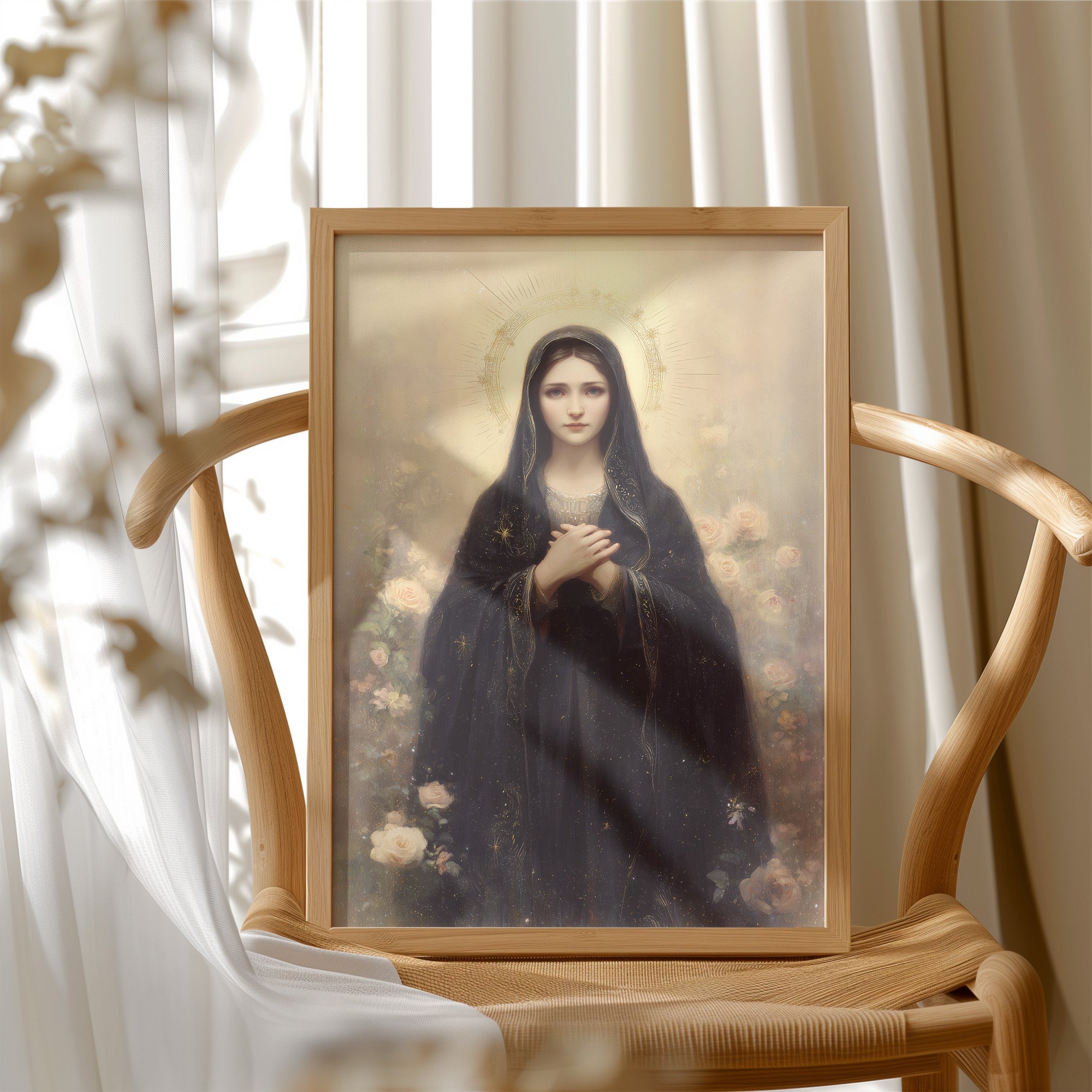 Sacred Light Upon Wooden Table