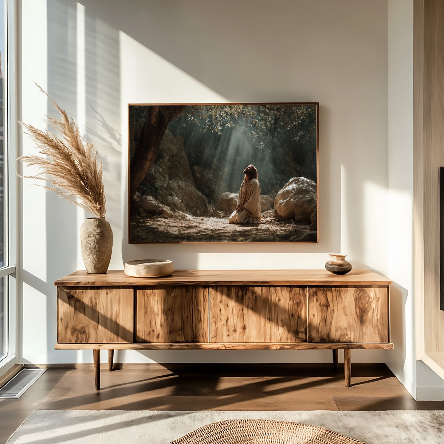 Sunbeams Pierce The Forest Silence