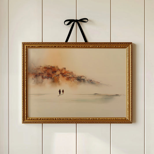 Travelers In Morning Mist