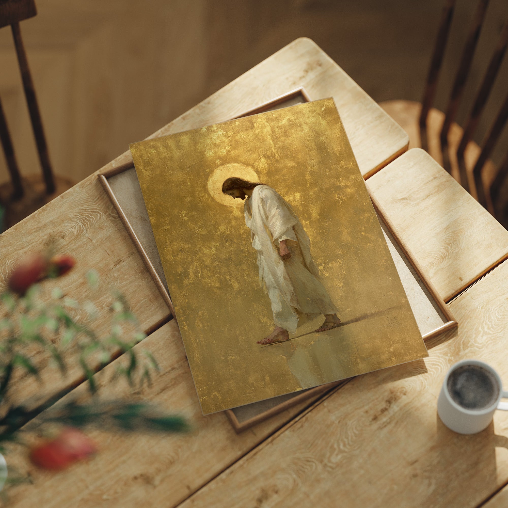Golden Light Upon Humble Steps