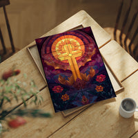 Sacred Light Among Garden Blooms