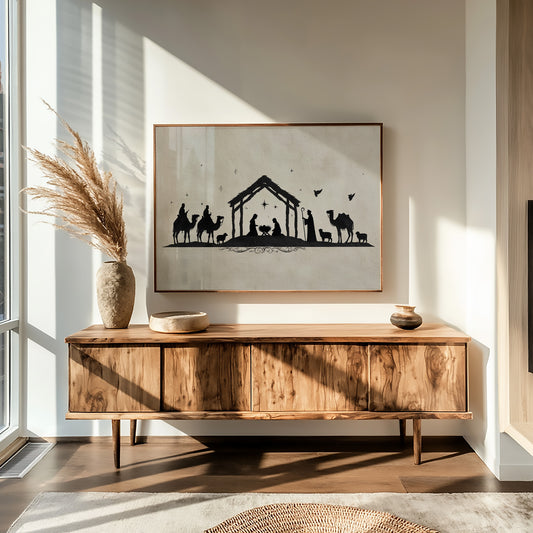 Silent Night In Ink Silhouettes