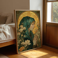 Prayer Among Gilded Peonies