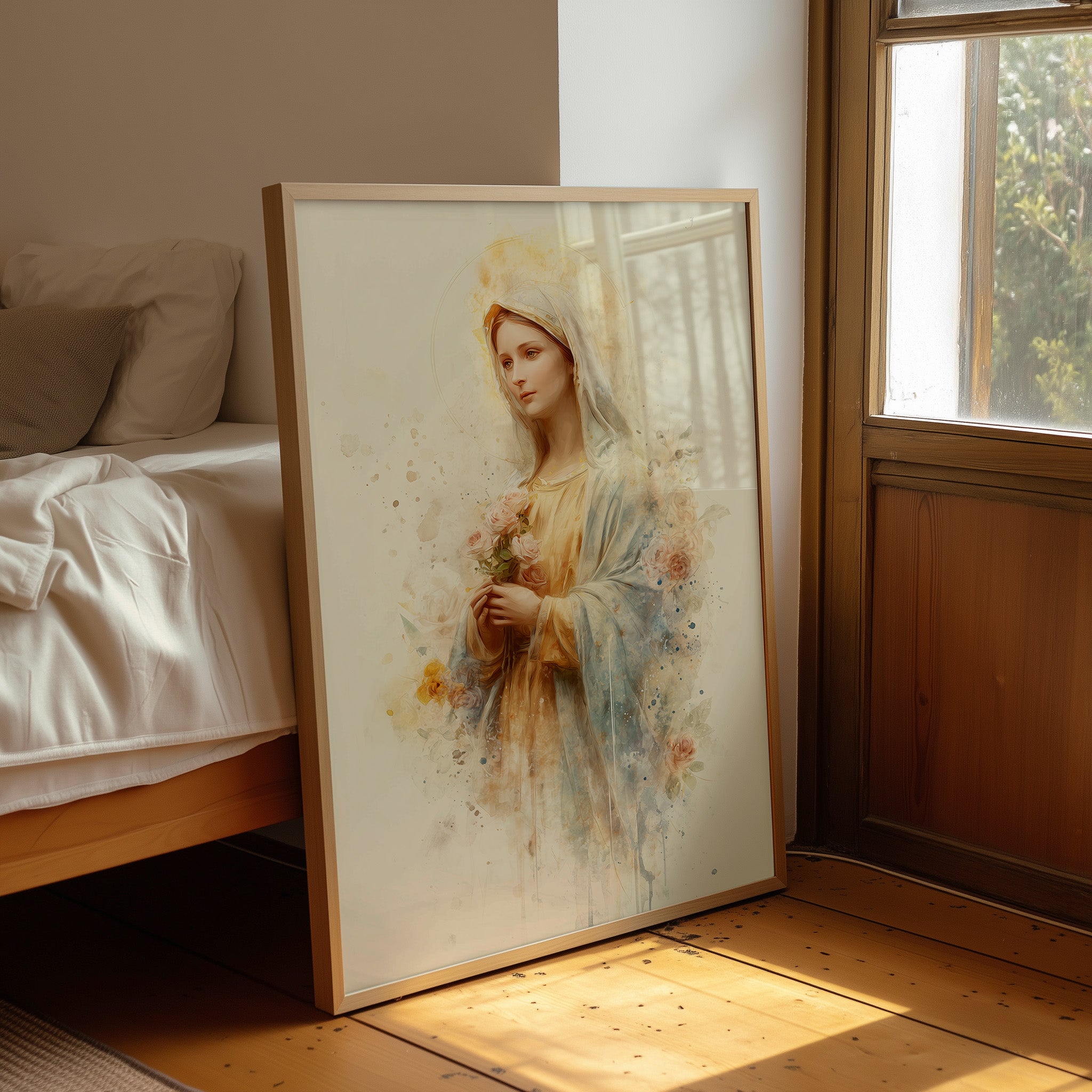 Gentle Flowers Among Watercolor Grace