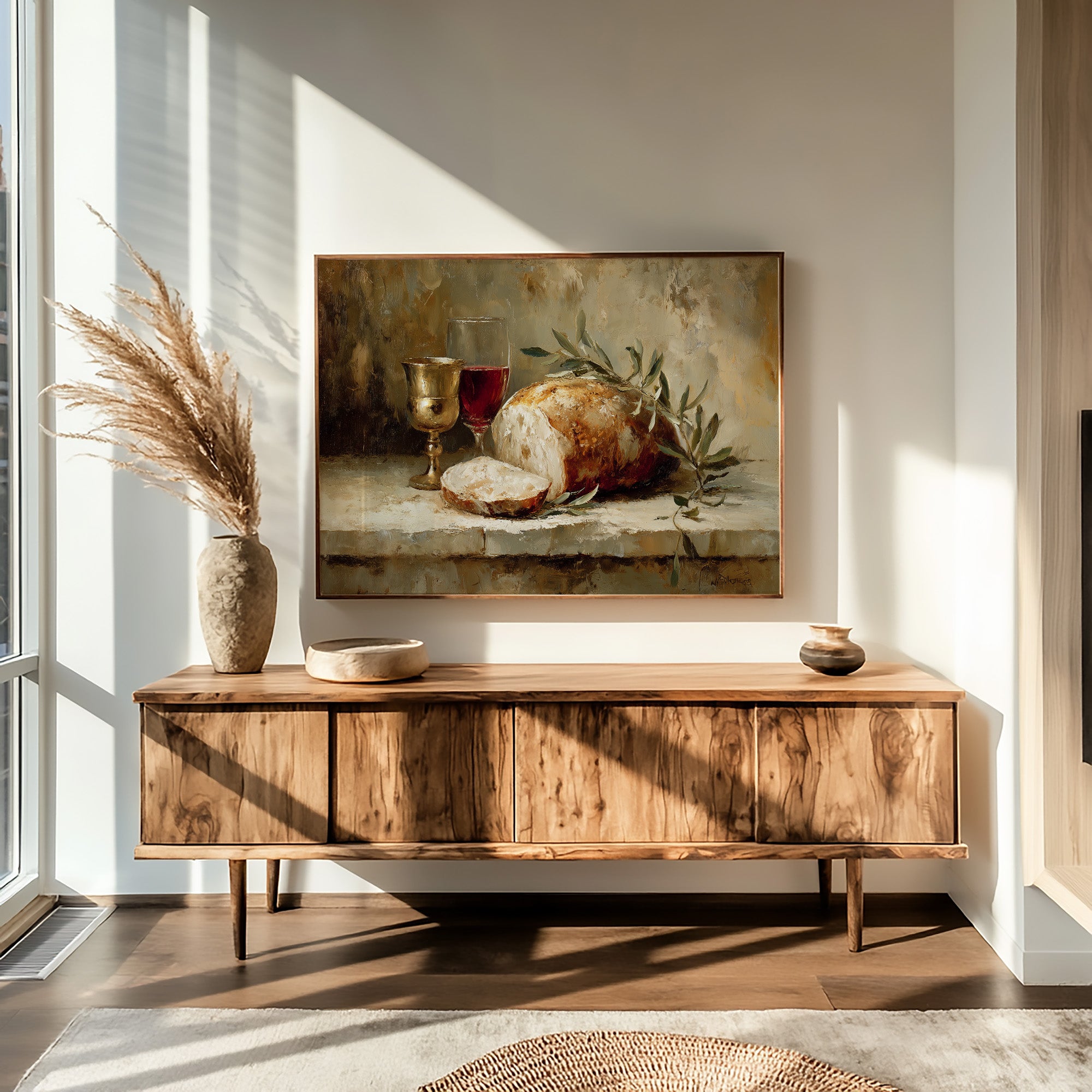 Bread And Wine Between Pages