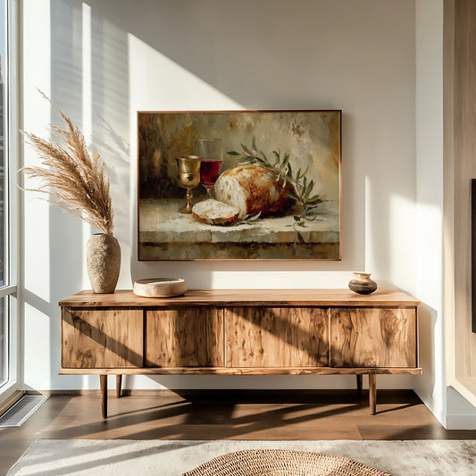 Bread And Wine Between Pages