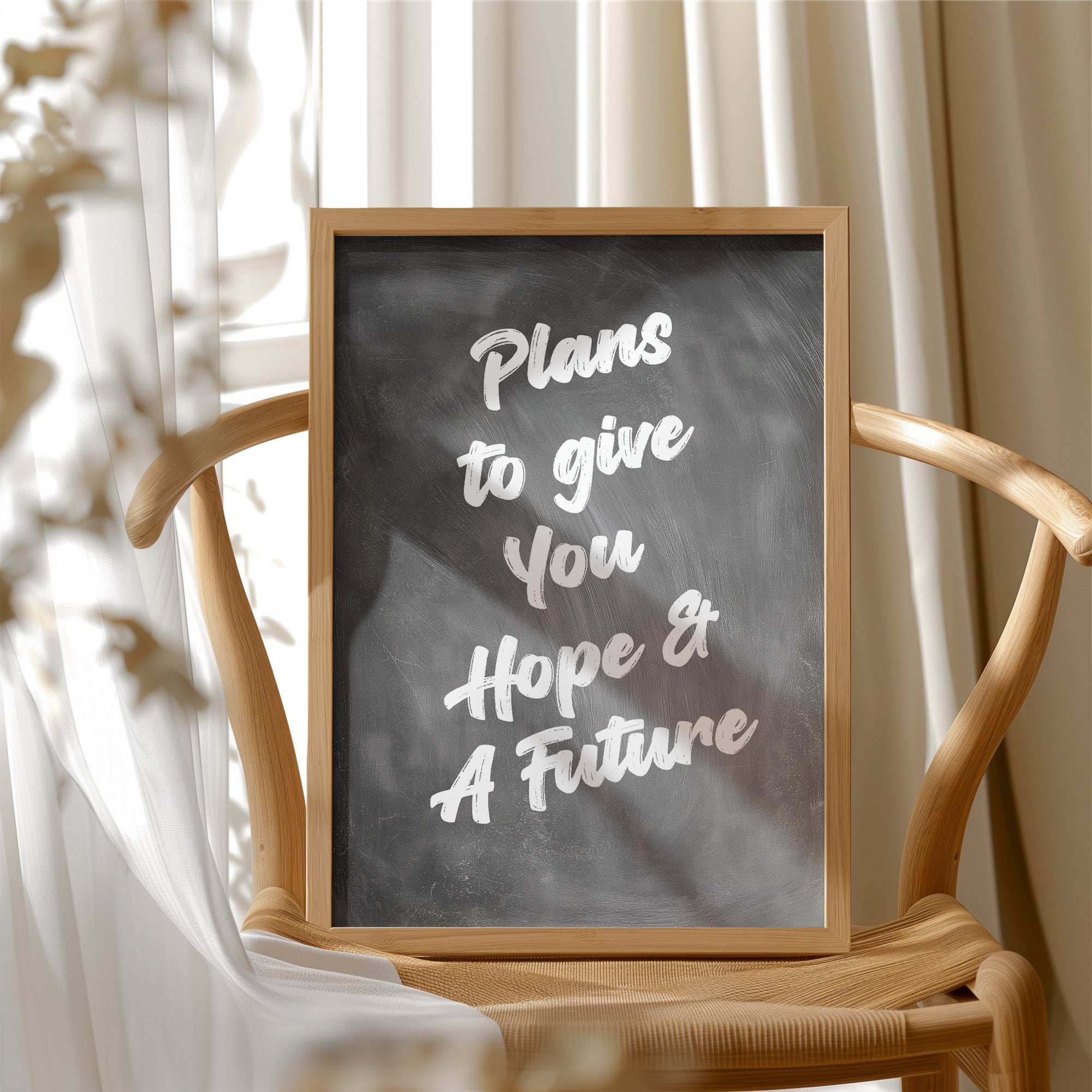 Promises Written On Blackboard Canvas