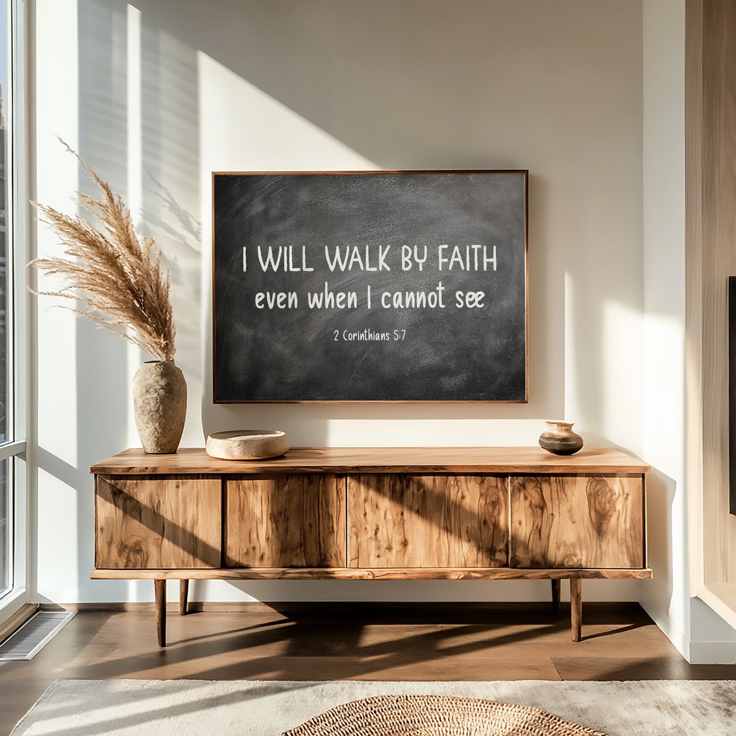 Chalk Words On Wooden Shelves