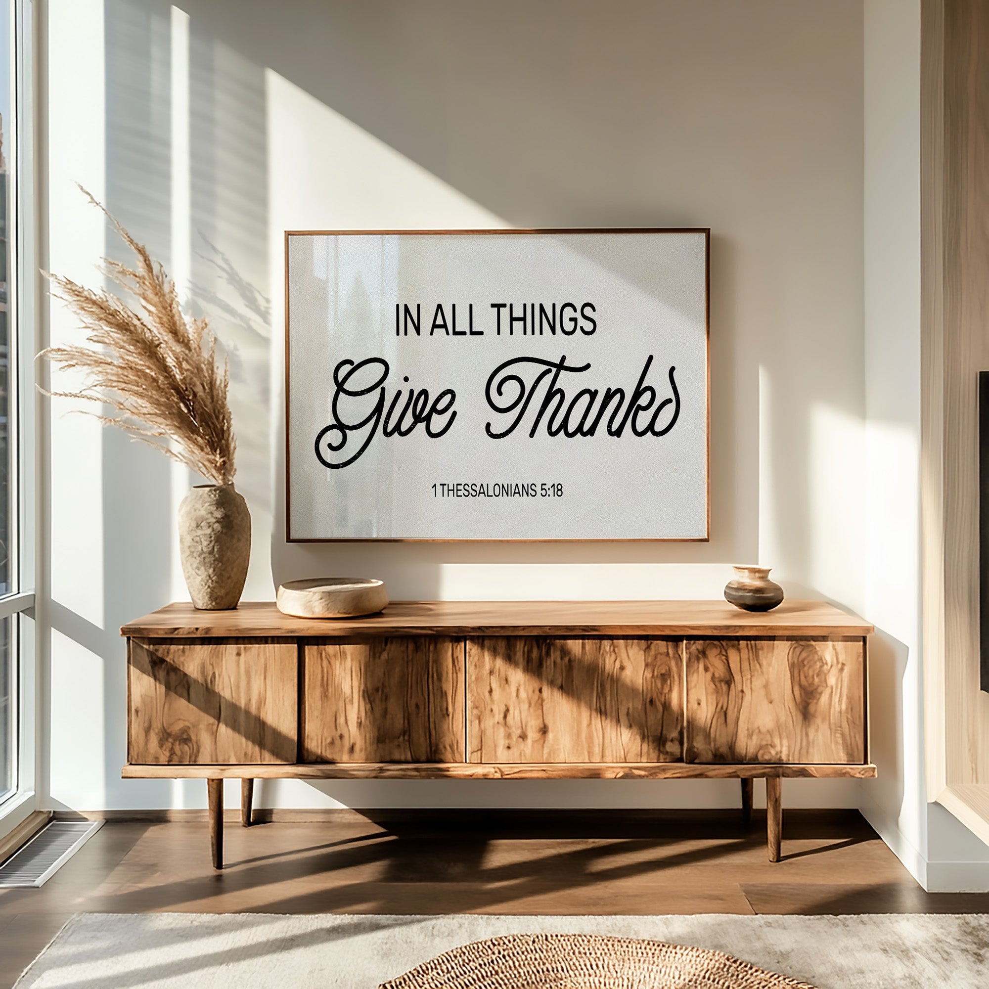 Gratitude Between Wooden Shelves