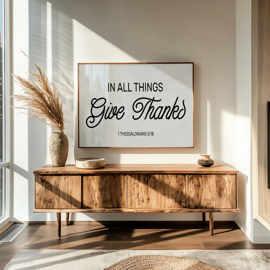 Gratitude Between Wooden Shelves