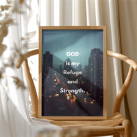 Faith Glows Through City Rain