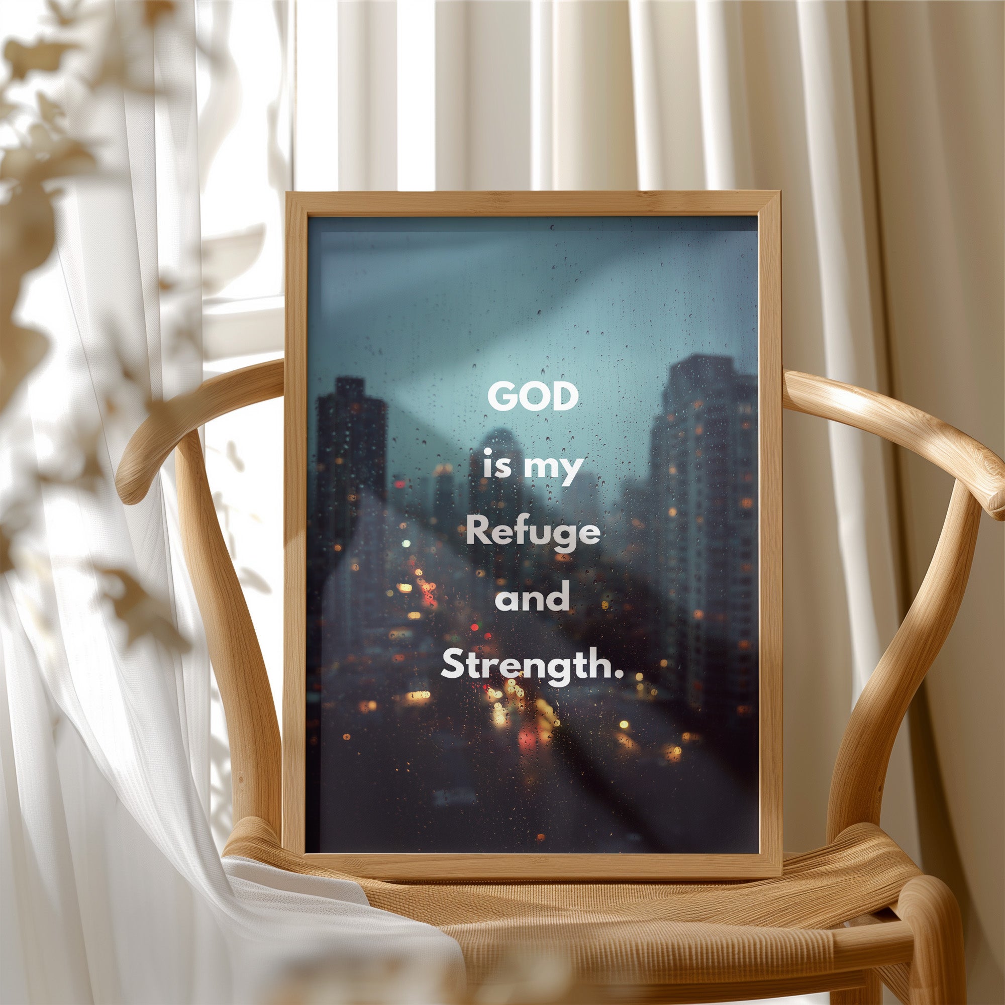 Faith Glows Through City Rain