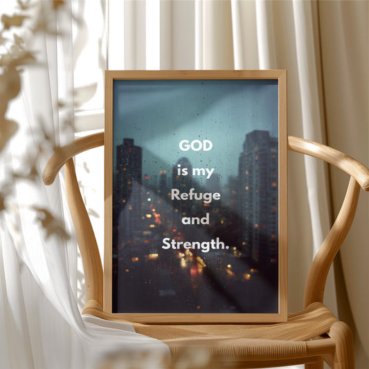 Faith Glows Through City Rain