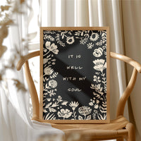 Floral Affirmations Frame Inner Peace