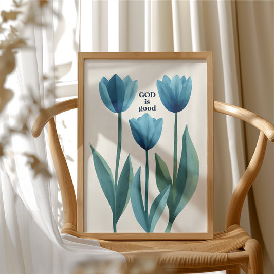 Blue Tulips Carry Simple Truth