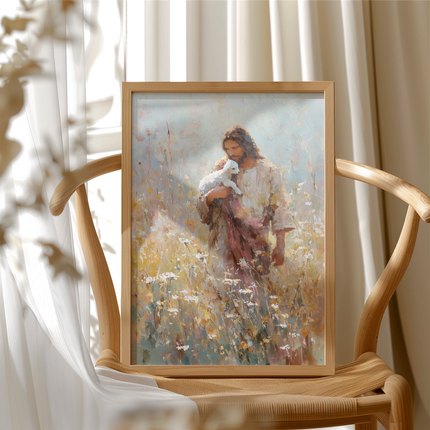 Gentle Guardian Amid Wildflower Meadow