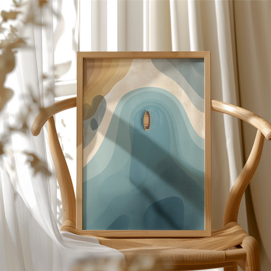 Solitude Adrift in Turquoise Canyons