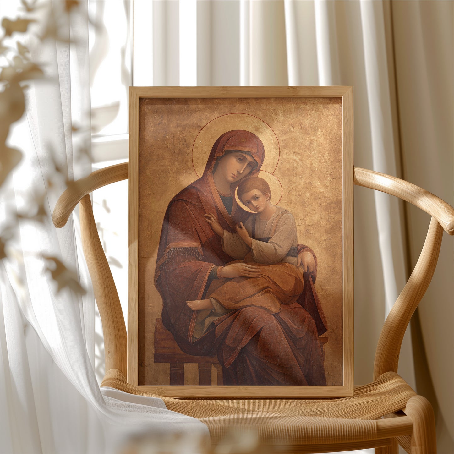 Sacred Embrace in Golden Radiance