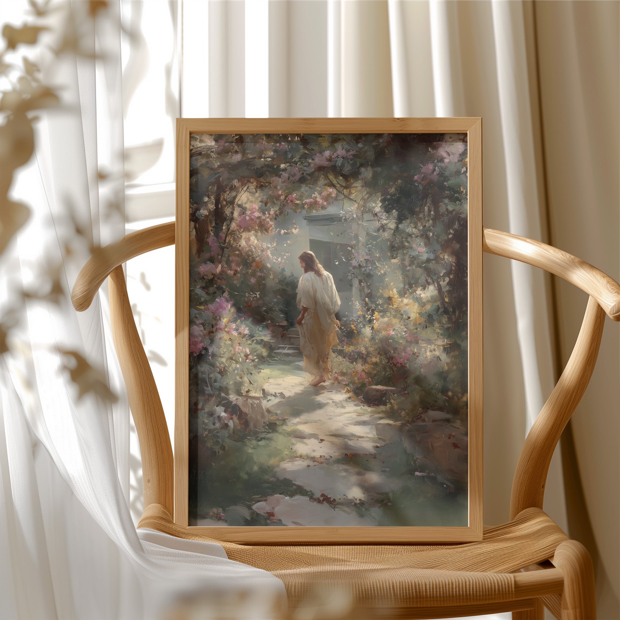 Ethereal Garden Beckons Through Morning Light