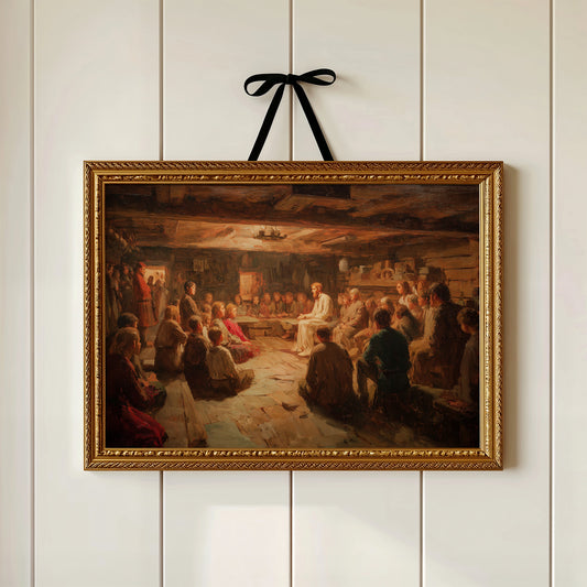 Rustic Wisdom In Golden Lamplight