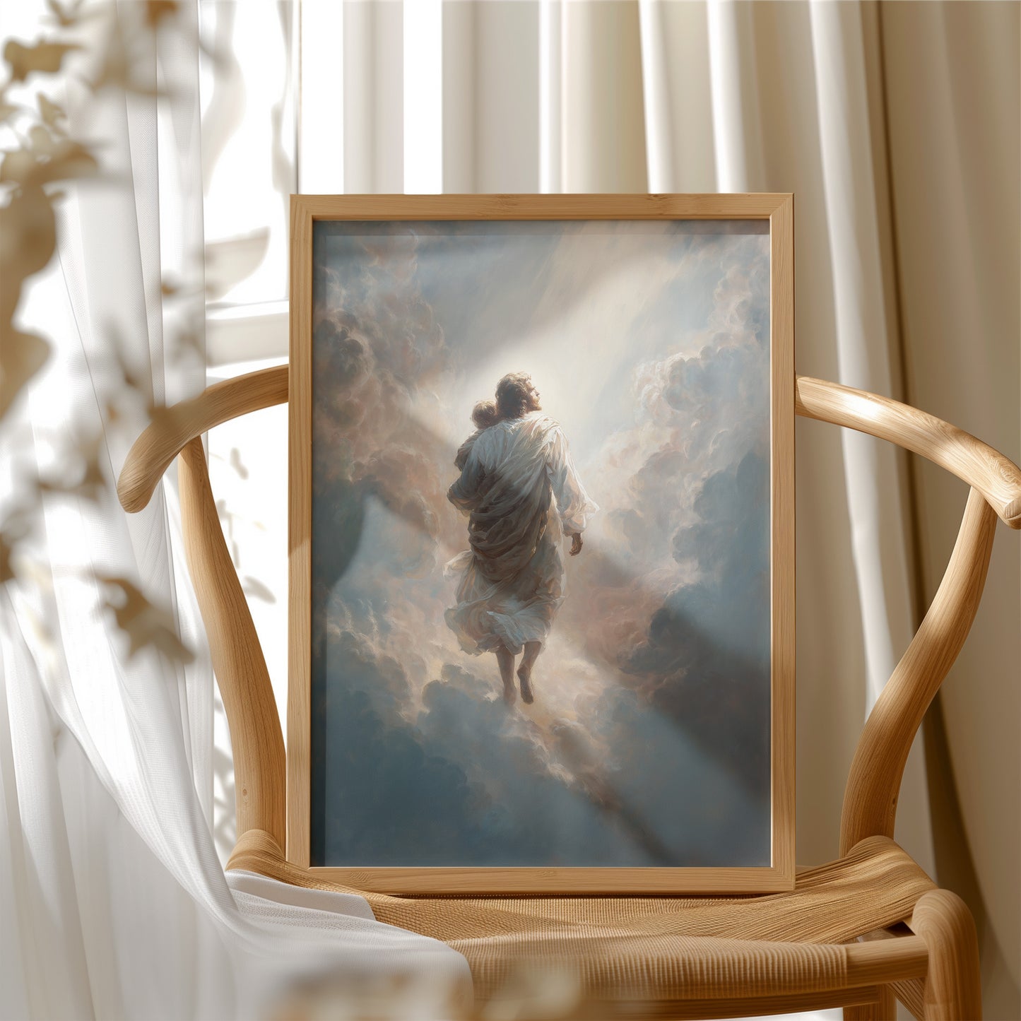 Celestial Journey Through Parted Clouds