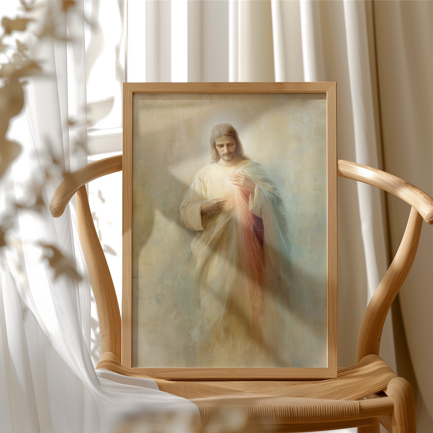 Divine Radiance Emanates From Sacred Heart