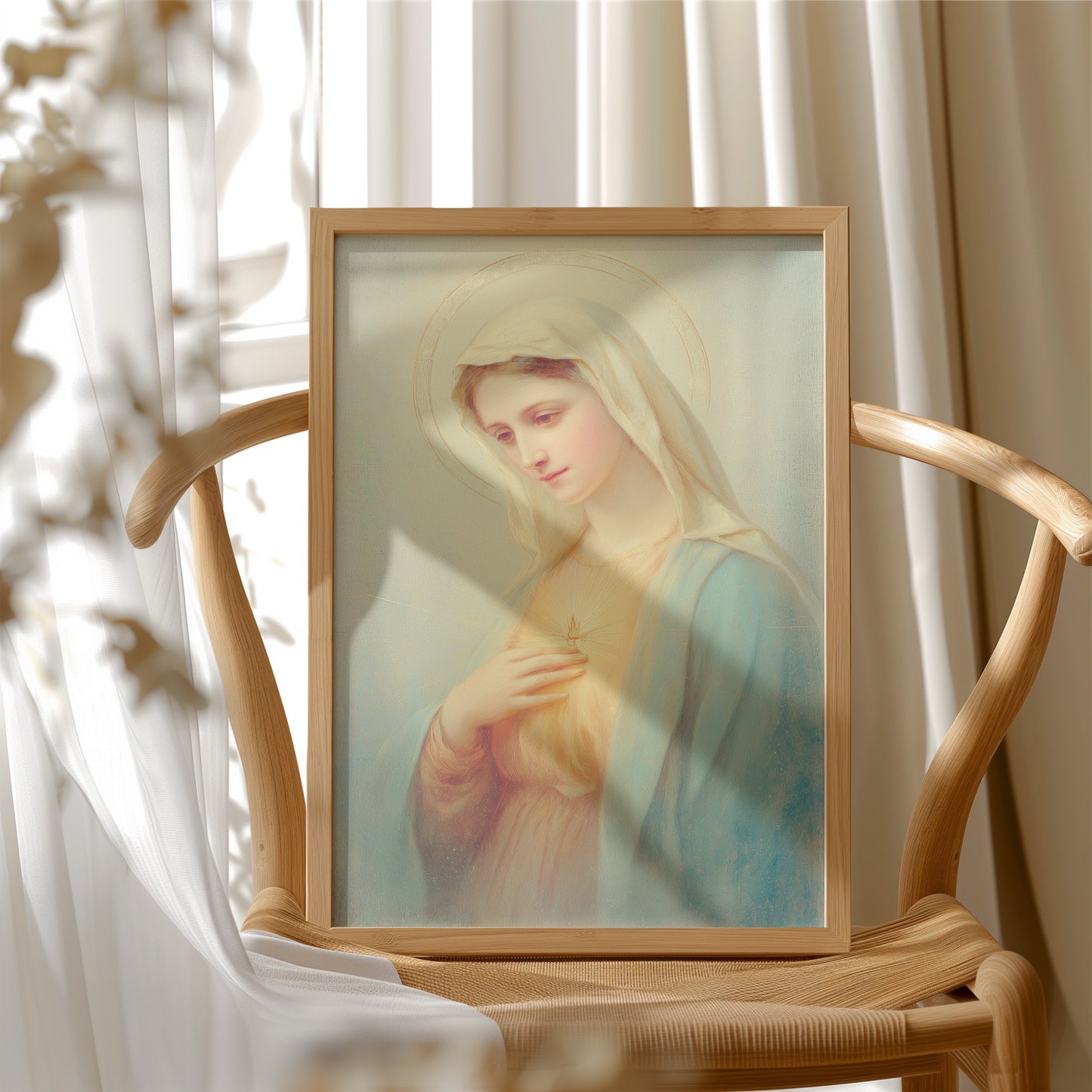 Ethereal Radiance in Gentle Devotion