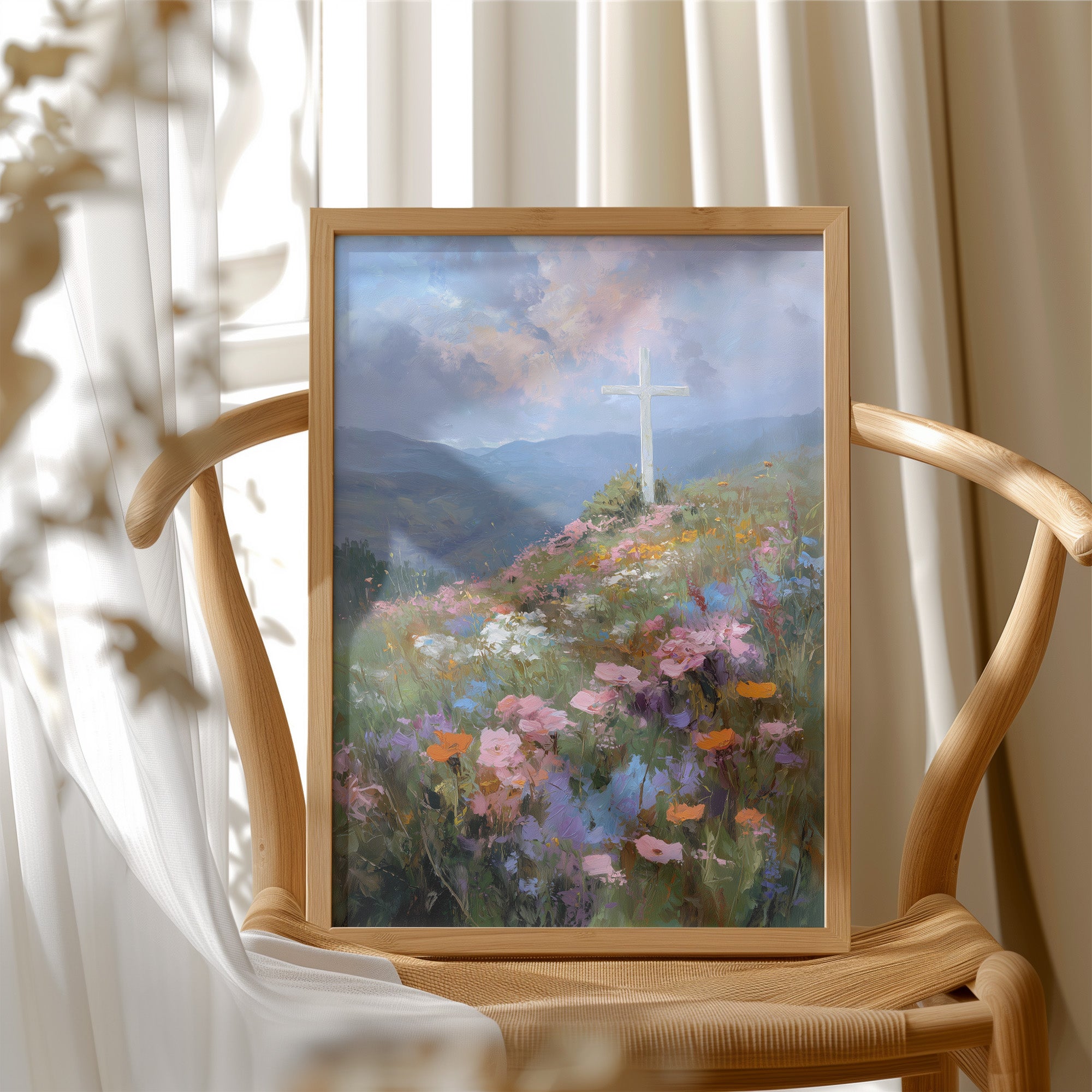 Sacred Summit Blooms Under Pastel Skies