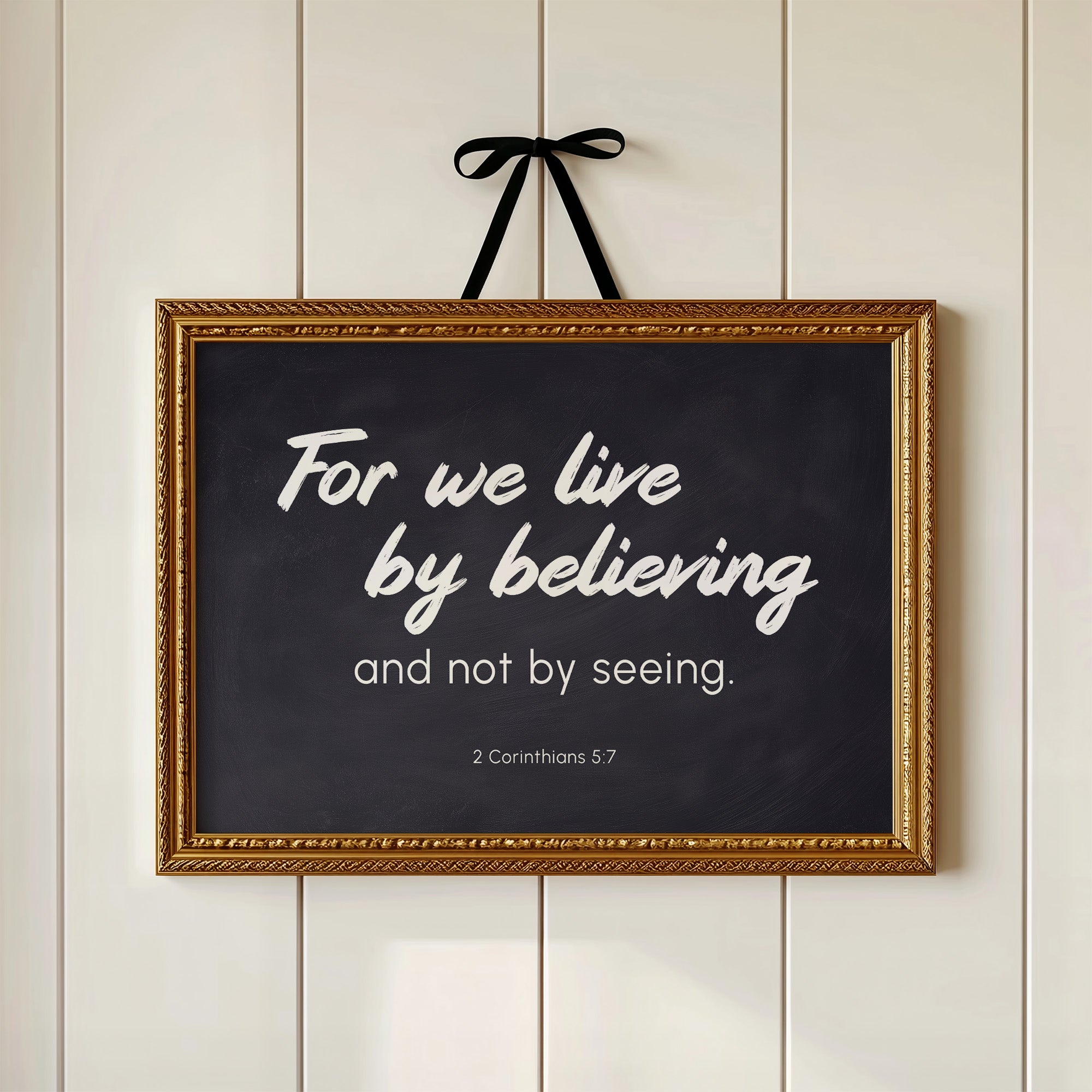 Faith's Whisper On Blackboard Canvas