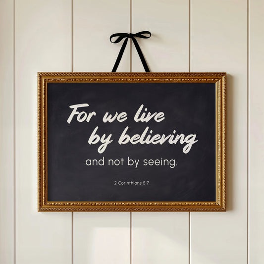 Faith's Whisper On Blackboard Canvas
