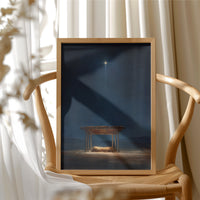 Celestial Guide Above Humble Cradle