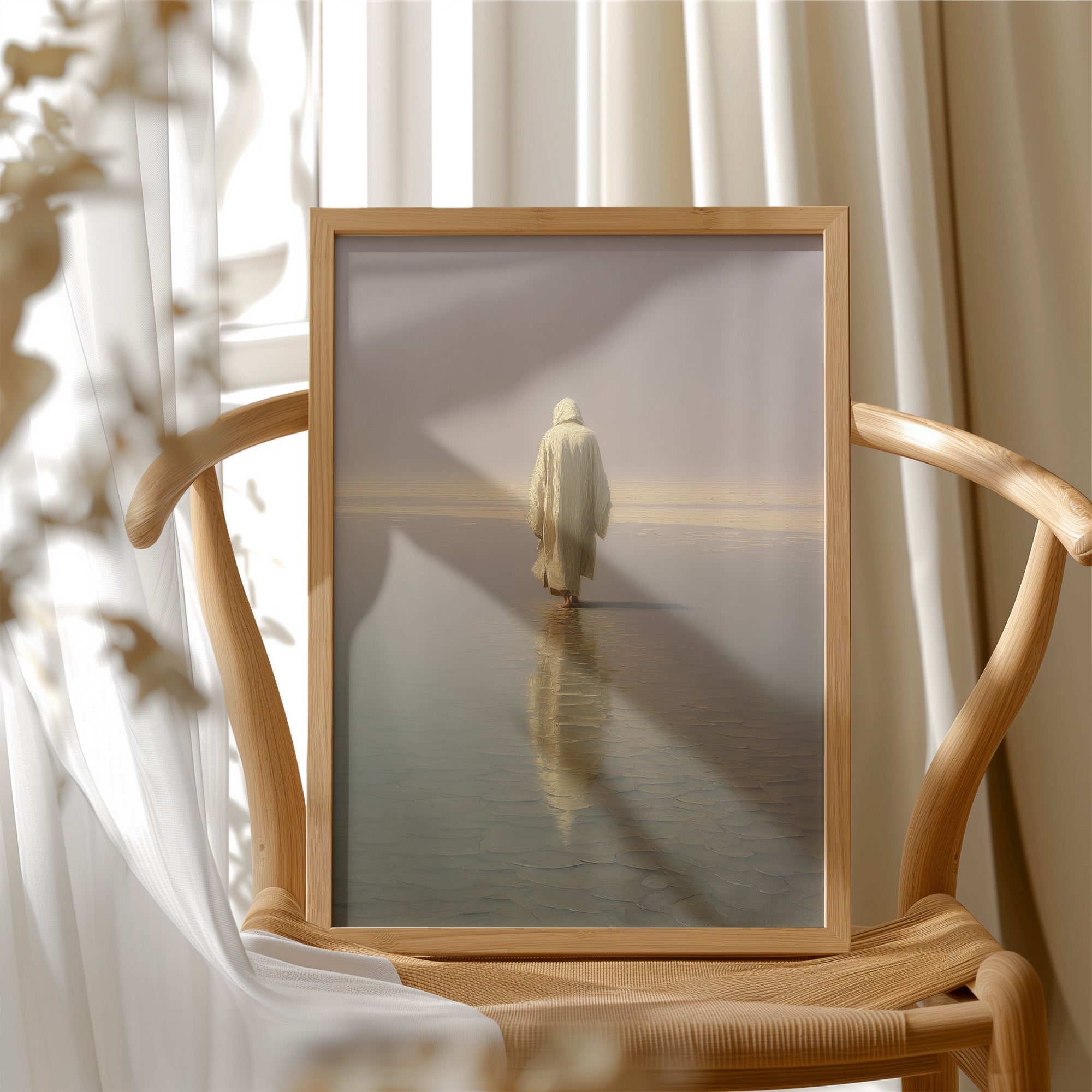 Solitary Pilgrim Crosses Forgotten Shores