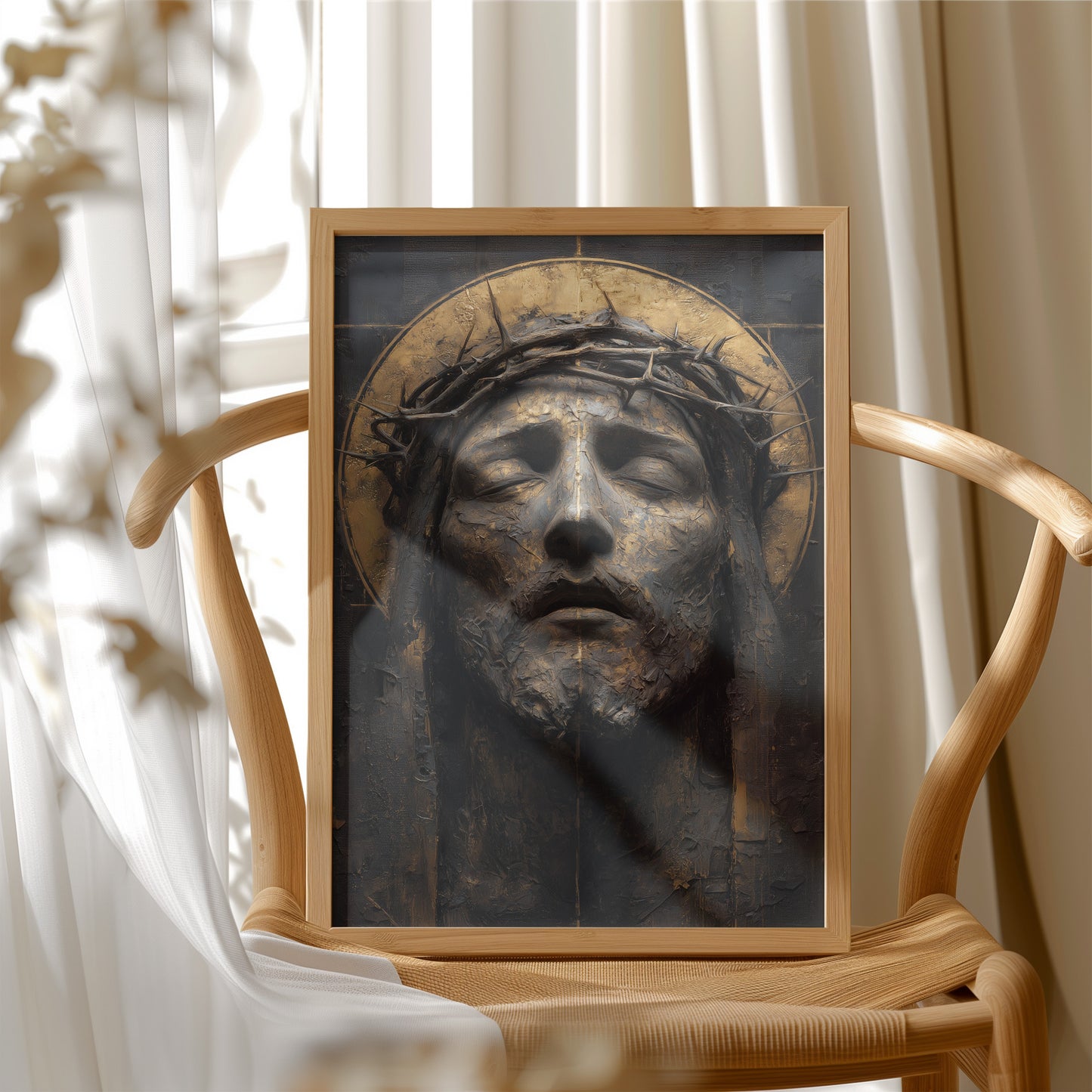 Gilded Sorrow in Sculptural Grace