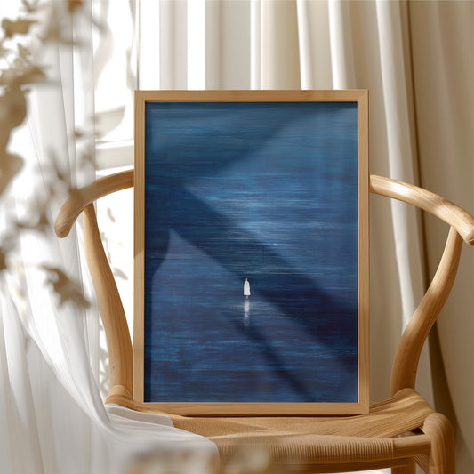 Solitary Pilgrim Across Midnight Waters