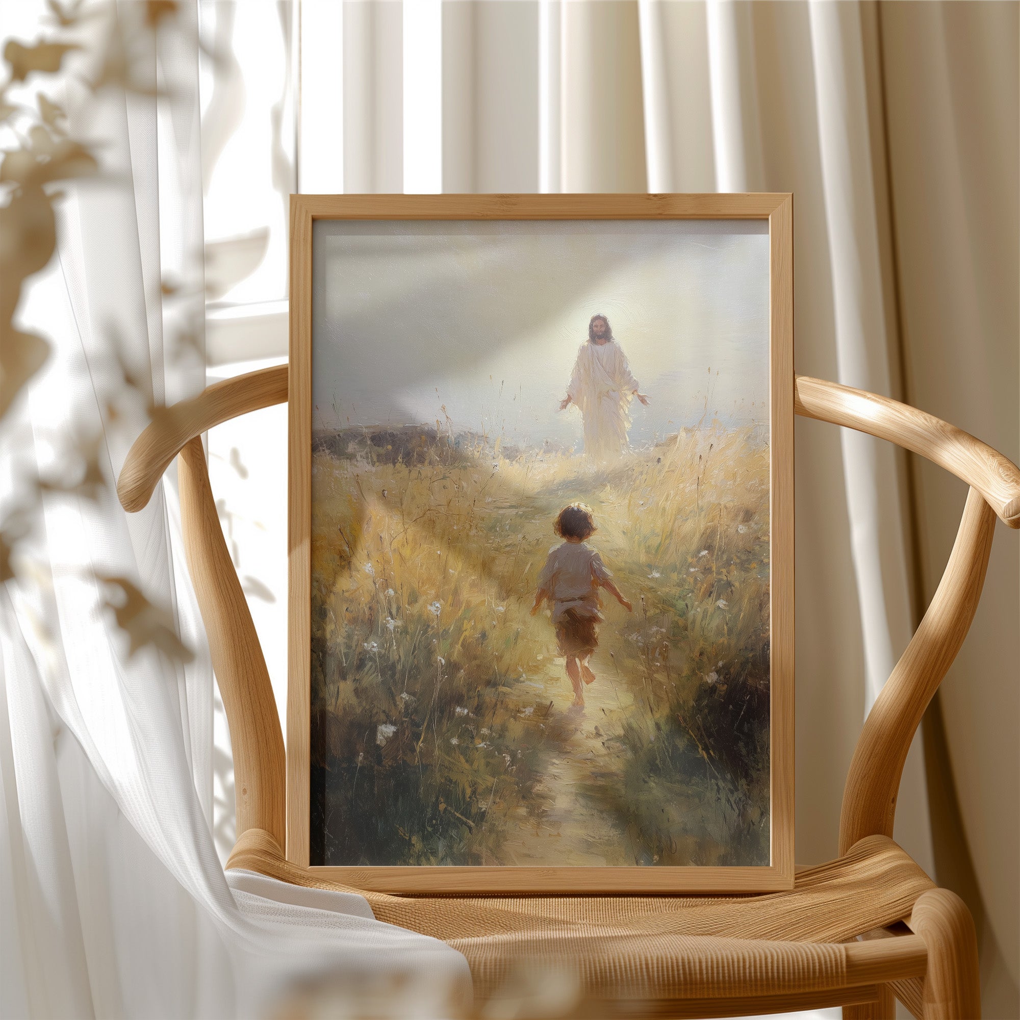 Divine Encounter in Golden Fields