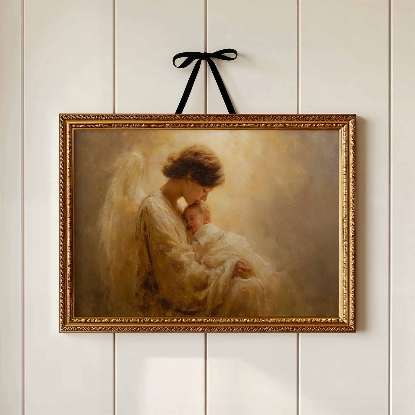 Celestial Embrace in Amber Light