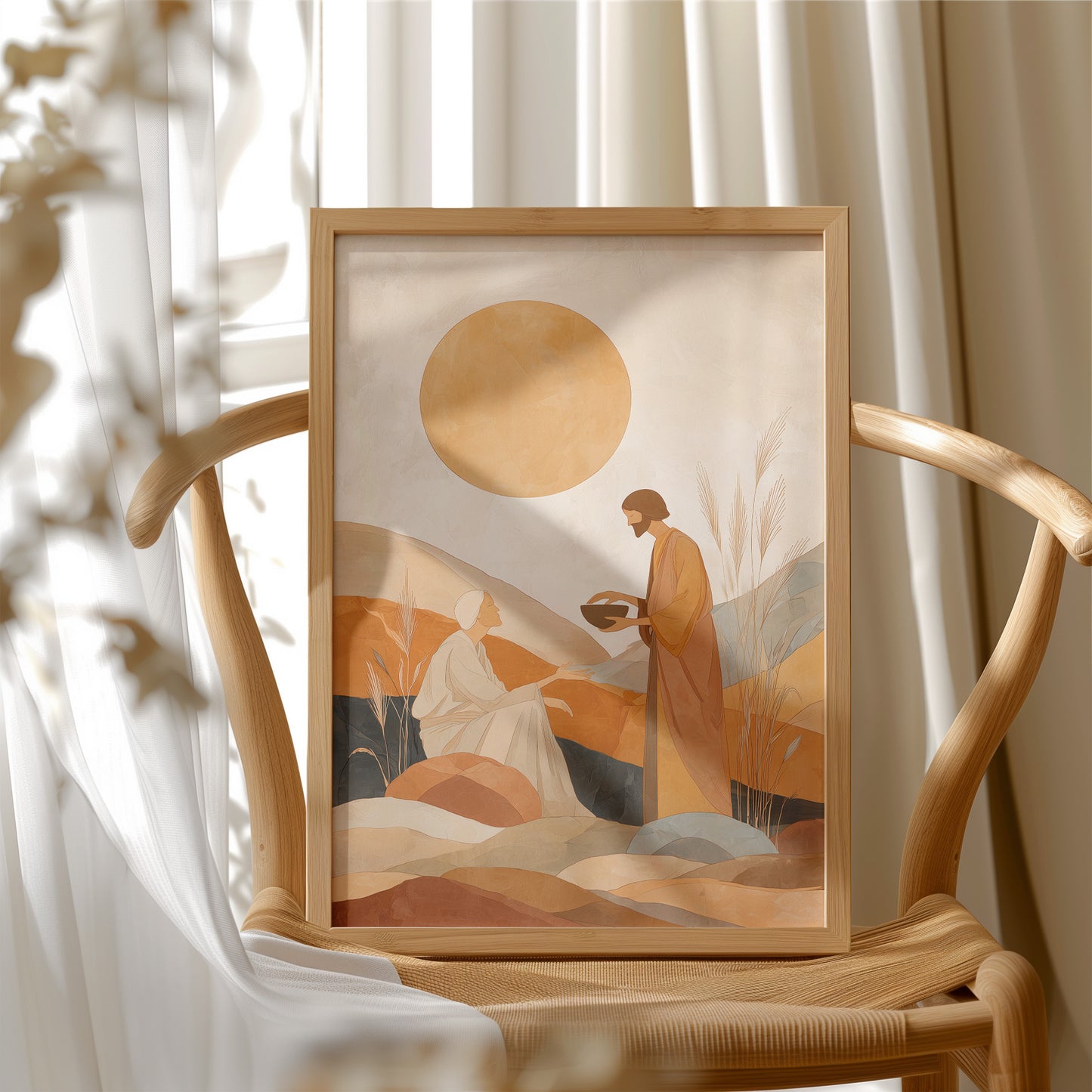 Desert Offering Under Amber Sun