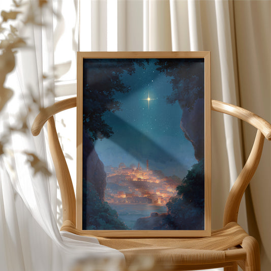 Celestial Guardian Illuminates Ancient Haven